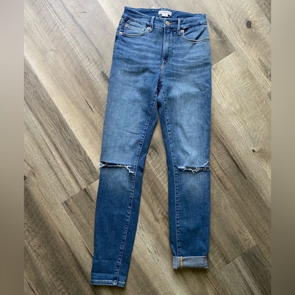Good American Good Legs Skinny Fit Stretch Jeans Blue Size 0/25 - Picture 4 of 4